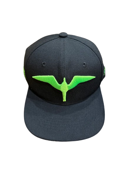 Iwa Bird 3D Puff Snapback neon on black