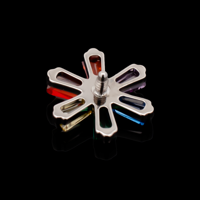 Aya - 16G Rainbow Internally Threaded End - Khrysos Jewelry