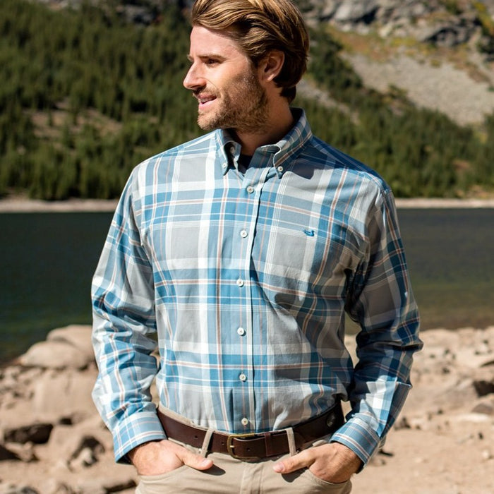 Sage and Slate | Bedford Plaid Dress Shirt | Long Sleeve Dress Shirts