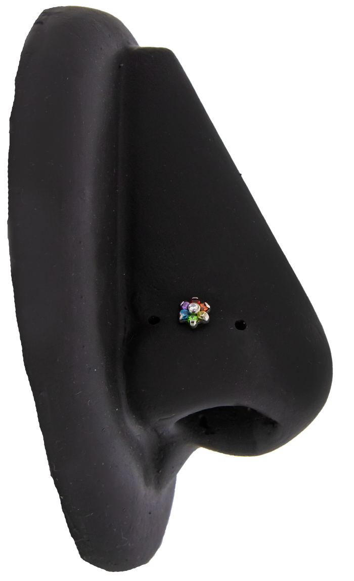 Botánica - 14G Rainbow Internally Threaded End - Khrysos Jewelry