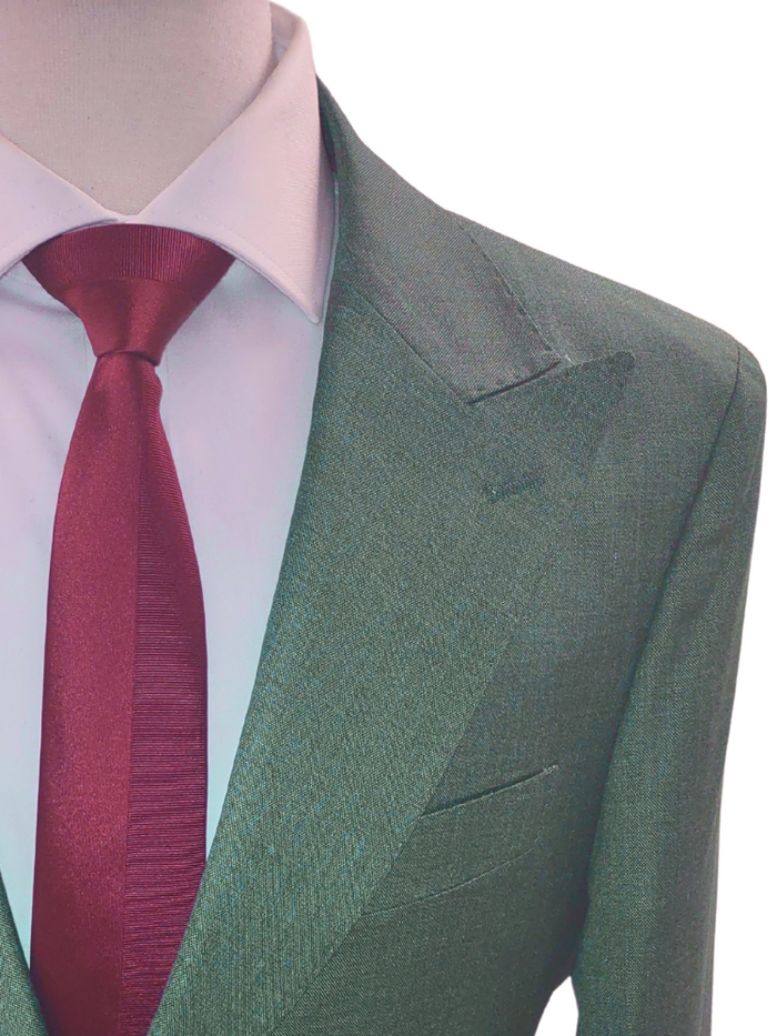 Canuti By Steven Land Mens Green Tonal 2 Button Blazer Sportcoat
