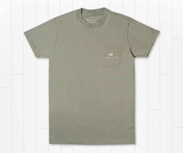 Bay Green | Circle Catch Tee | Short Sleeve T-Shirt | Men's Front Pocket | Southern Fishing | Front