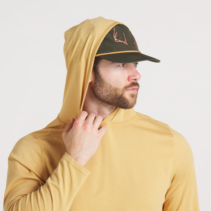 Field Khaki | ON MODEL HOOD DETAIL