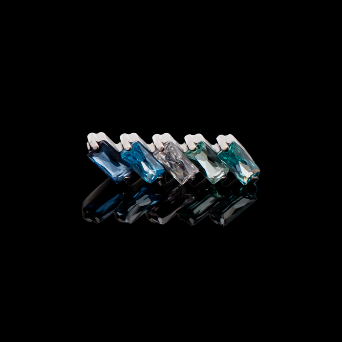 16G (1.2mm) / Mint/Frosty Mint/Clear/Aqua/Dark Blue- Gay Man