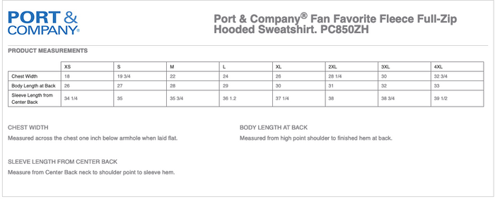 Full Zip Unisex Hoodie: Youth and Adult