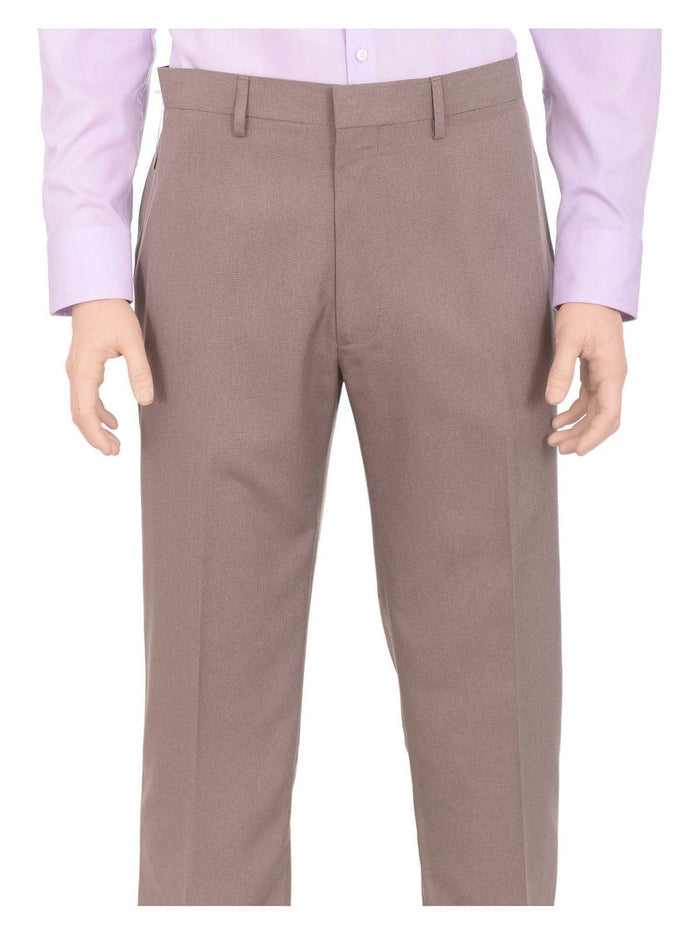 Haggar Sale Pants 40X30 Haggar Regular Fit Taupe Textured Flat Front Comfort Waist Dress Pants