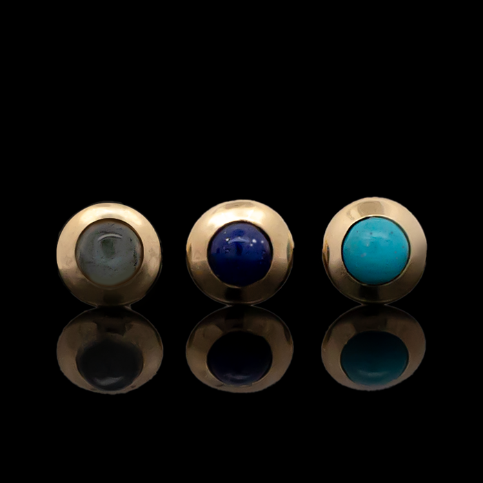 Indie - 18kt Gold Threadless End - Khrysos Jewelry