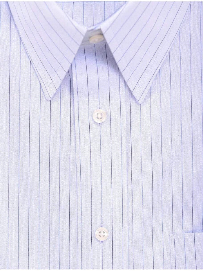 Jos A Bank SHIRTS Jos A Bank Mens 100% Cotton Blue Striped Slim Fit Dress Shirt