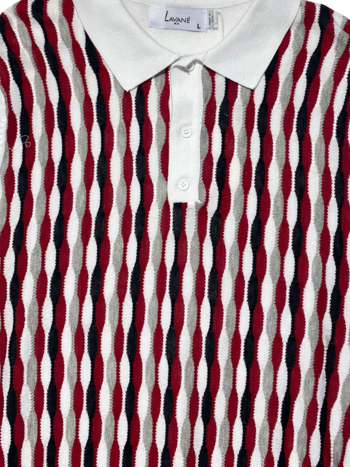 Lavane Mens White Cotton Rayon Blend Short Sleeve Knit Casual Shirt