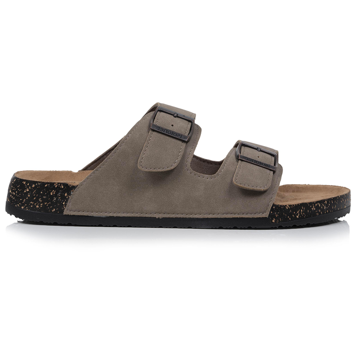 Mules sandales Homme double bride Taupe
