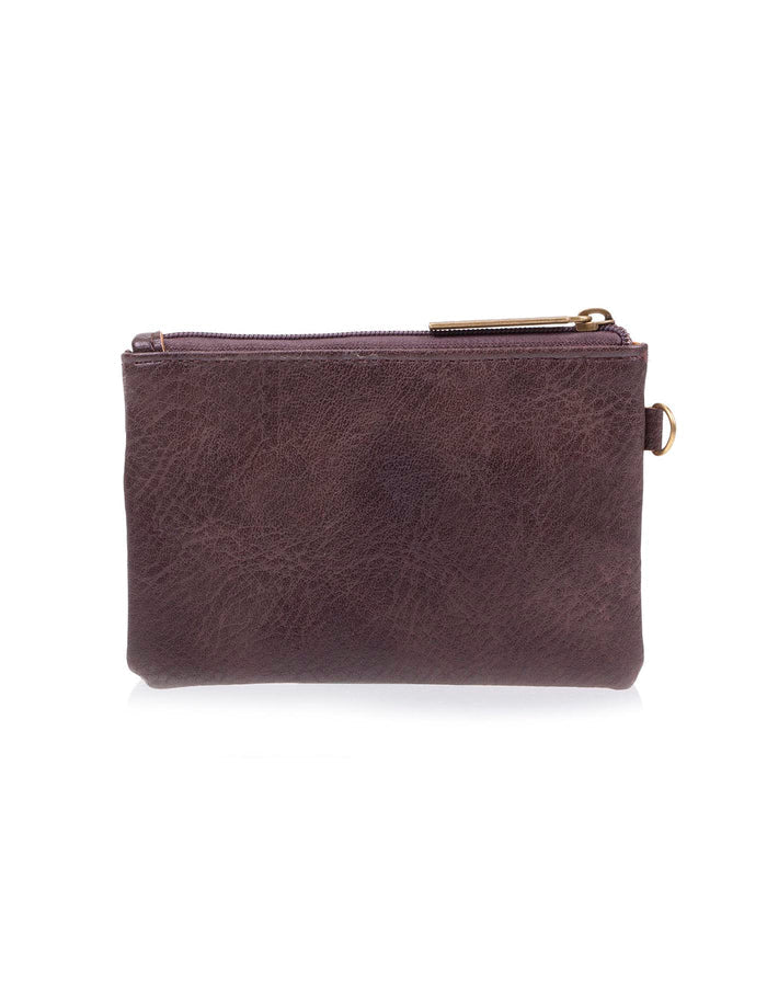 Porte-monnaie zippé Homme Marron