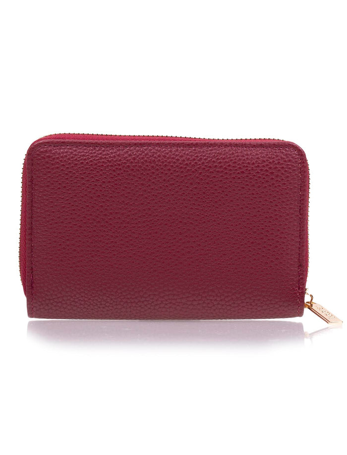 Portefeuille Femme zippé Rouge