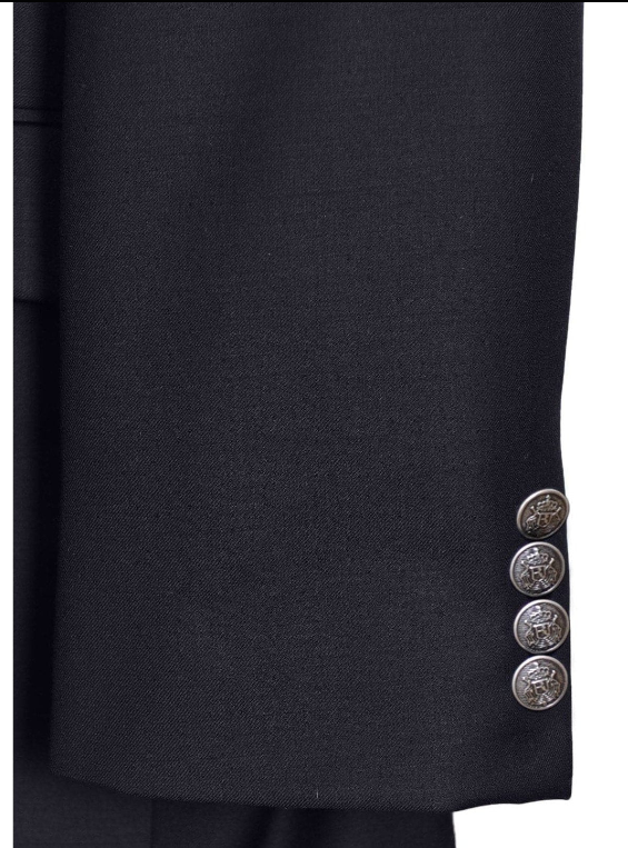 Michael Kors Regular Fit Solid Navy Blue Two Button Wool Blend Blazer Sportcoat - The Suit Depot