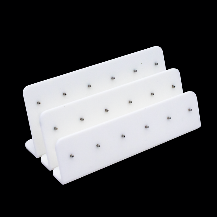 Set of 3 L-Bend Jewelry Displays - Post for Threaded Replacement Ends - Khrysos Jewelry