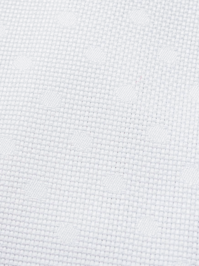Steven Land Elite Men's White Tonal Dot Cotton Cutaway Collar Dress Shirt