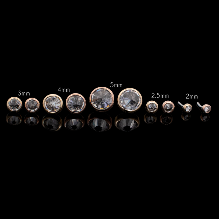 Valen - 14kt Gold Threadless End - Khrysos Jewelry