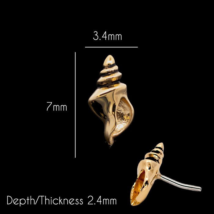Vela - 18kt Gold Threadless End - Khrysos Jewelry