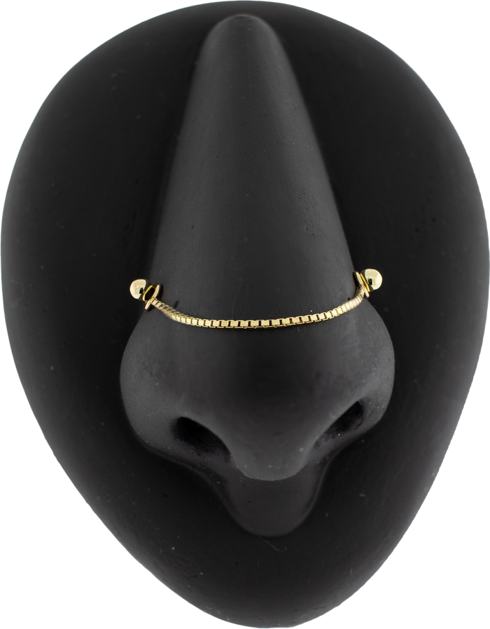 14KT Gold Box Chain - Khrysos Jewelry