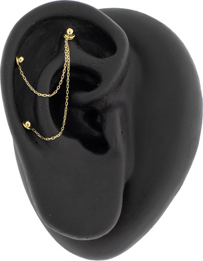 14KT Gold Chain- Elongated Links - Khrysos Jewelry