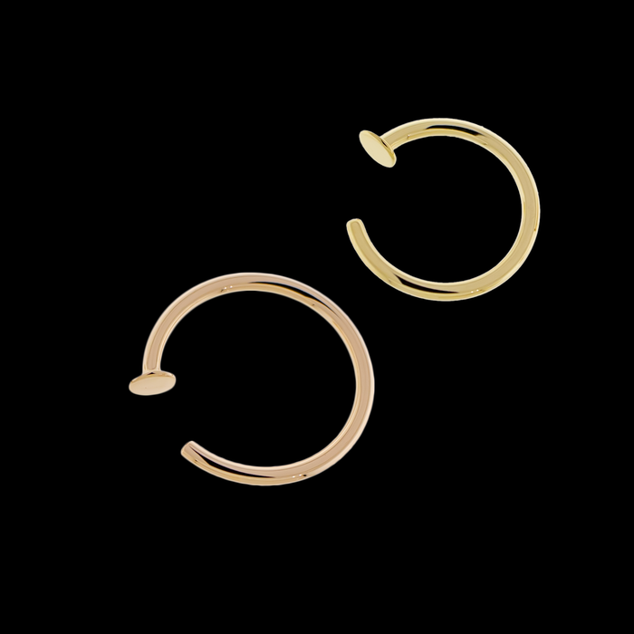 14KT Gold Nose Hoop - Khrysos Jewelry