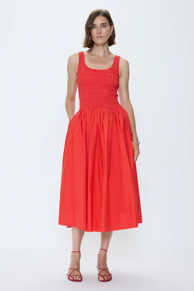 Alessia Smocked Midi Dress