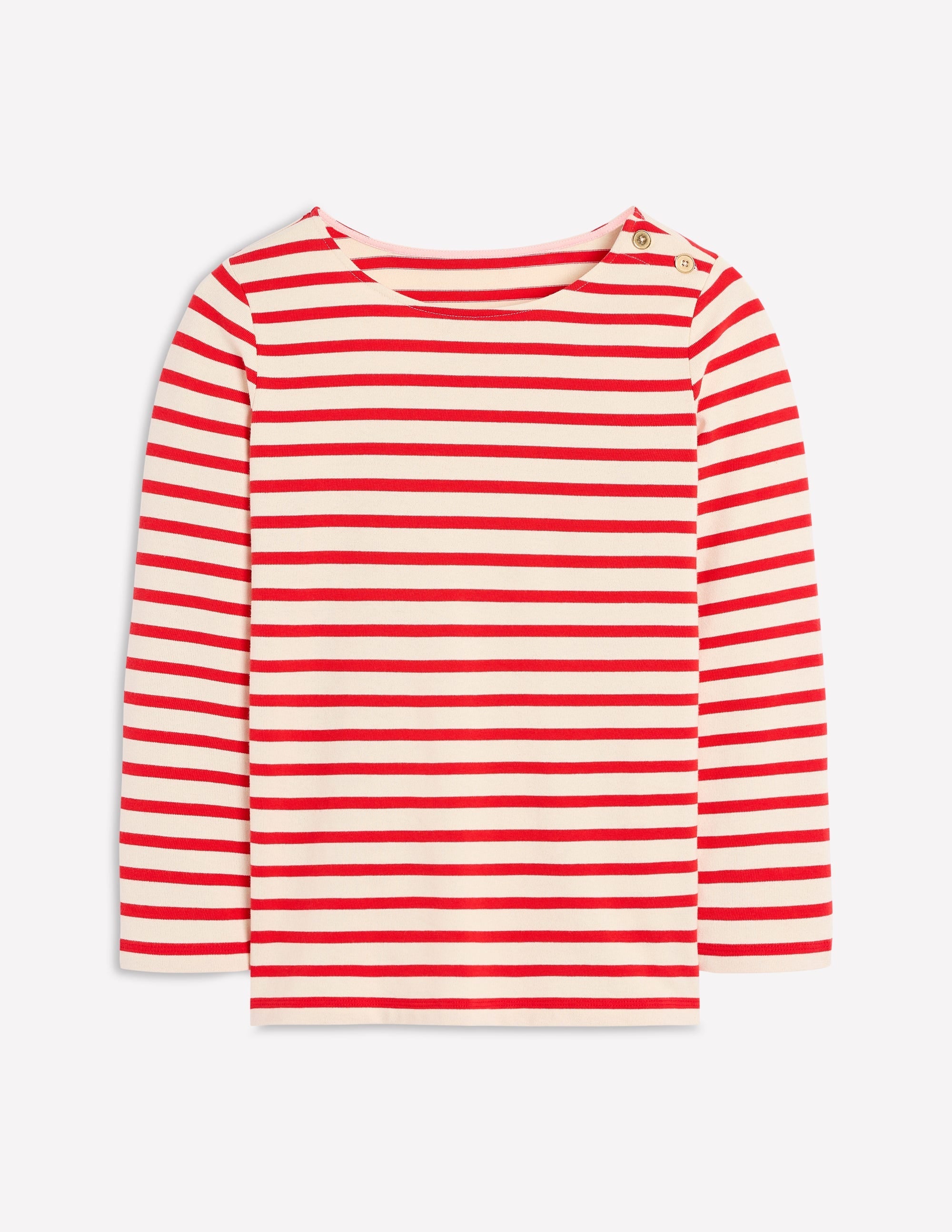 Button Mariner Breton-Ivory and Brilliant Red
