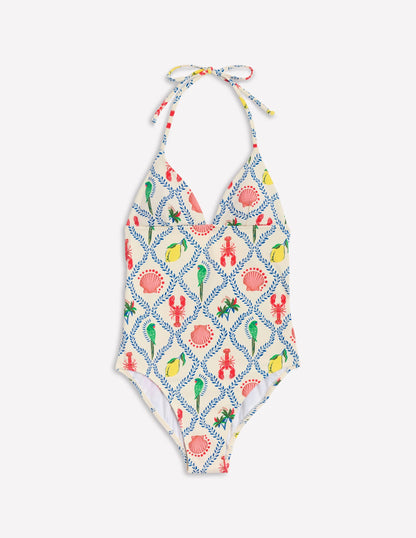 Symi String Swimsuit-Ivory, Tropical Bonanza Vine