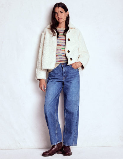 Lydia Cashmere Jumper-Oatmeal Melange Fair Isle