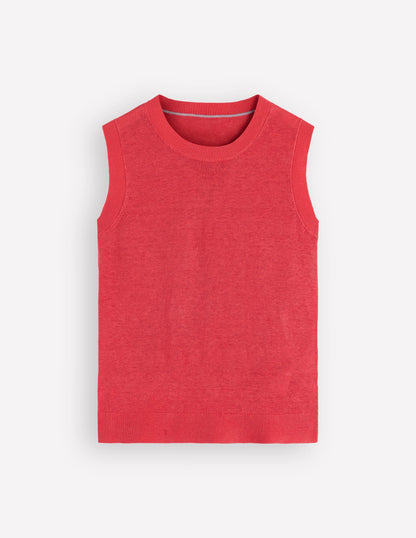 Agnes Linen Tank-Pink