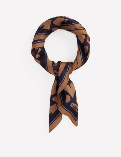Elisabeth Silk Square Scarf-Heart Scatter