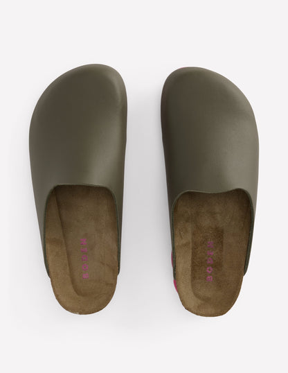 Lyla Colour Block Clogs-Khaki/Pink