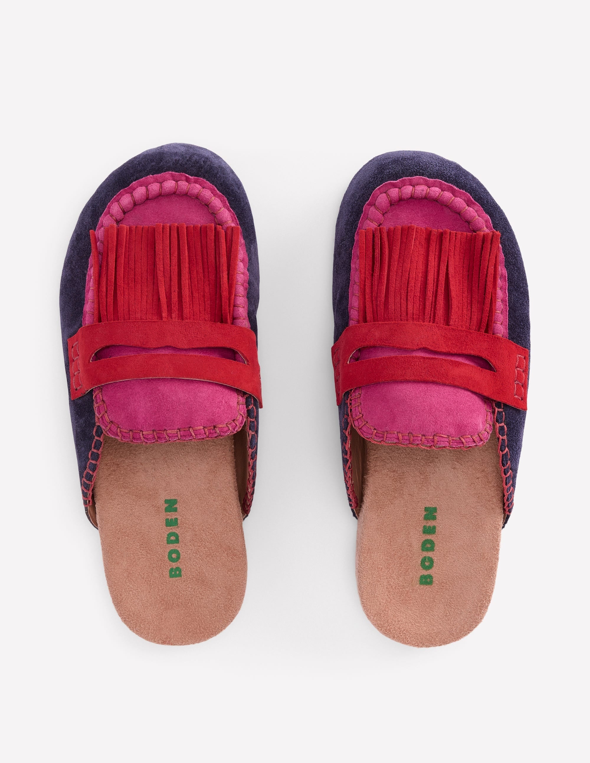 Etta Ghillie Mule Clogs-Colourblock