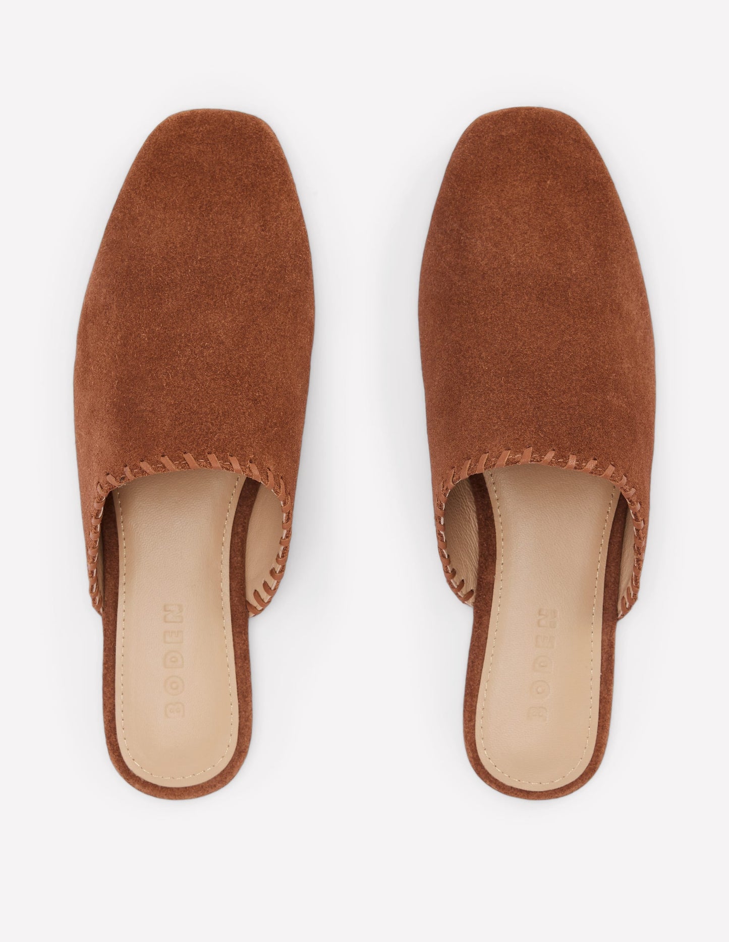 Mule Slipper Loafer-Tan Suede