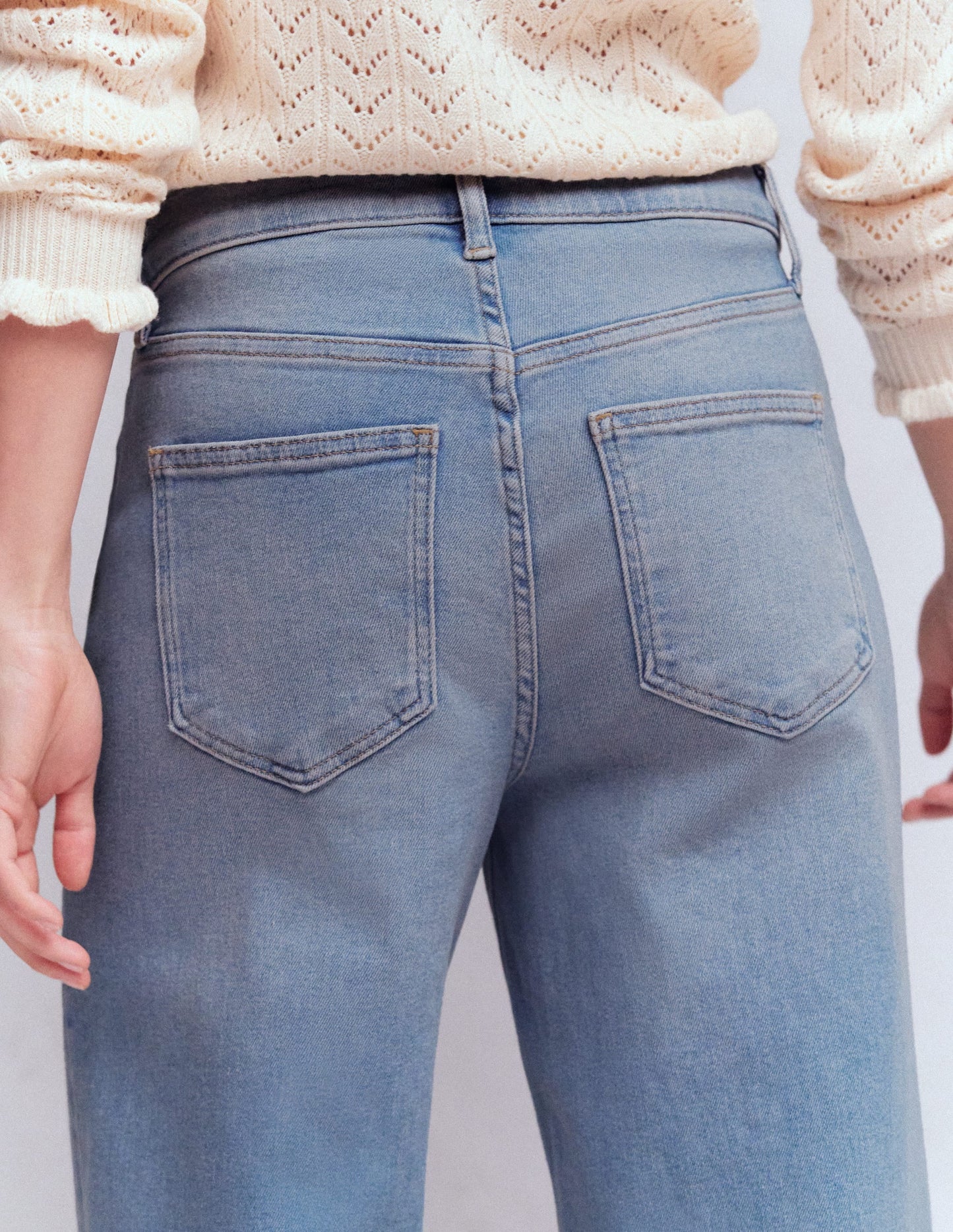 High Rise Wide Leg Jeans-Light Vintage