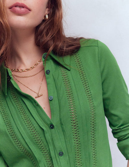 Trim Detail Jersey Shirt-Broadbean