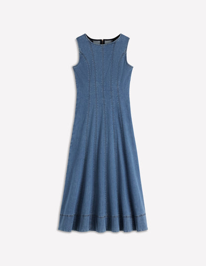 Annet Denim Midi Dress-Mid Vintage