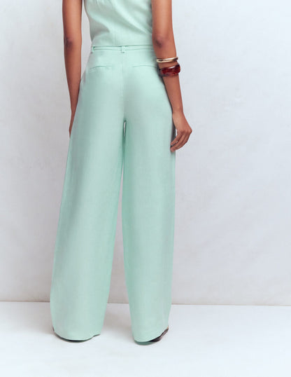 Belgravia Linen Pants-Spearmint