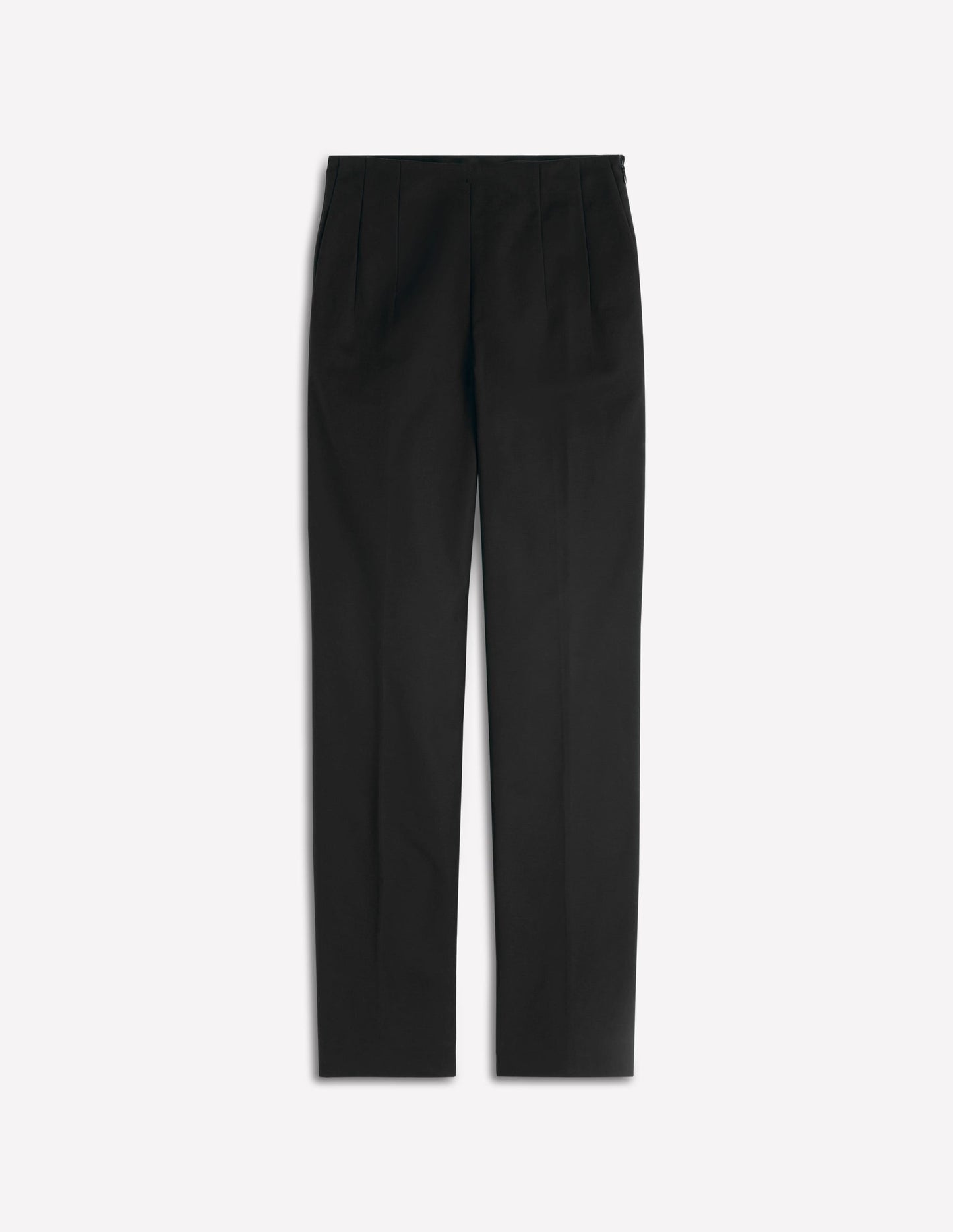 Slim Leg Cotton Pants-Black
