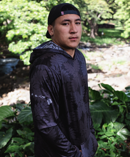 Kapa Kuiki Hooded Long Sleeve Drifit Smokey
