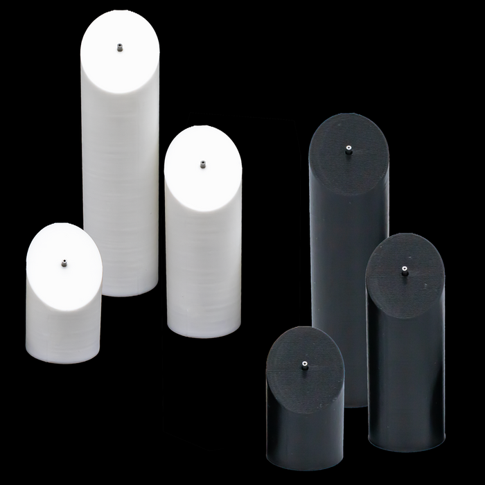 3 Piece Cylinder Tower Display Set- 14G Threaded Ends - Khrysos Jewelry