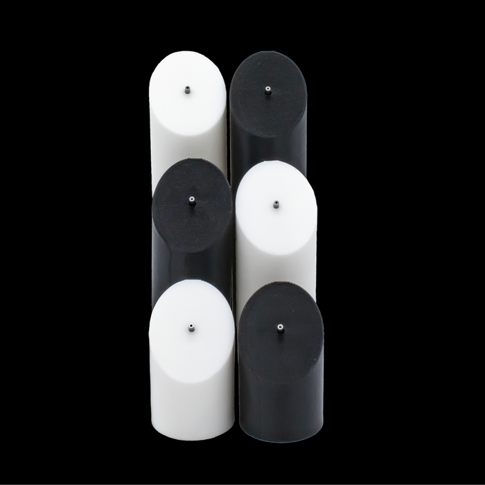 3 Piece Cylinder Tower Display Set- 14G Threaded Ends - Khrysos Jewelry