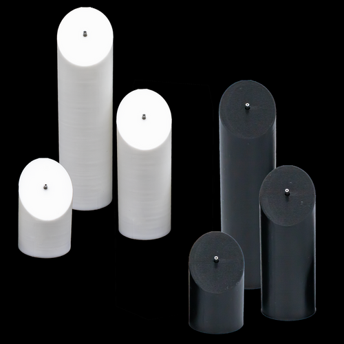 3 Piece Cylinder Tower Display Set- 14G Threaded Ends - Khrysos Jewelry