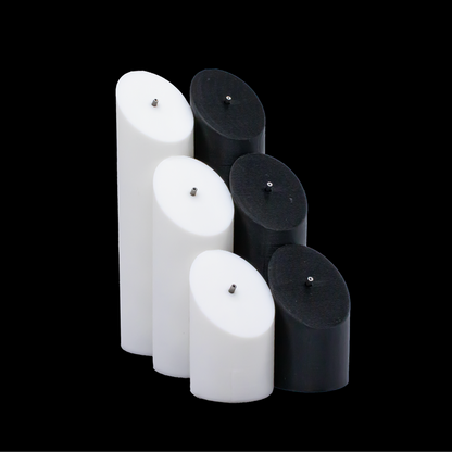 3 Piece Cylinder Tower Display Set- 14G Threaded Ends - Khrysos Jewelry