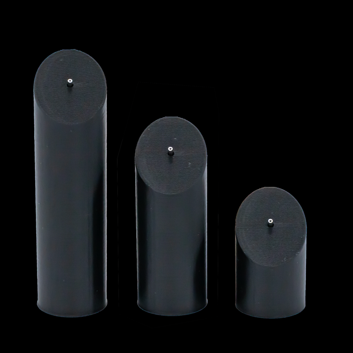 3 Piece Cylinder Tower Display Set- 14G Threaded Ends - Khrysos Jewelry