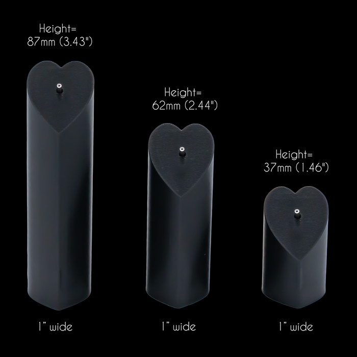 3 Piece Heart Tower Clip Display Set- Threadless Ends - Khrysos Jewelry