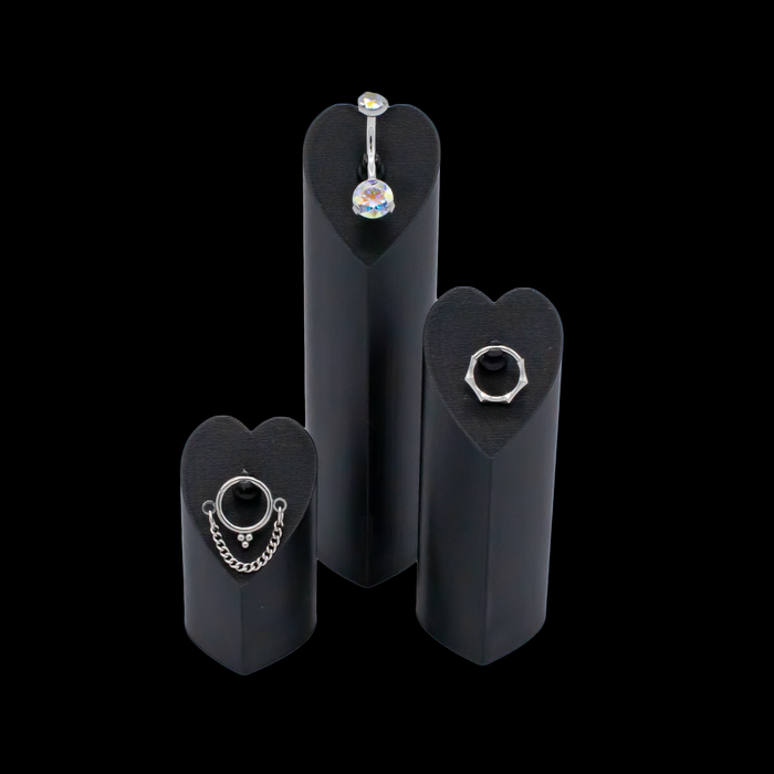 3 Piece Heart Tower Clip Display Set - Khrysos Jewelry