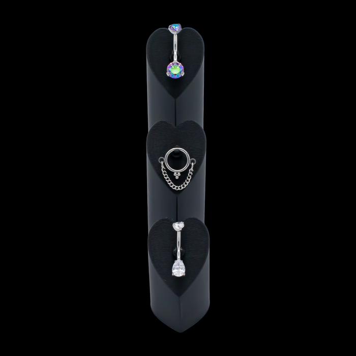 3 Piece Heart Tower Clip Display Set - Khrysos Jewelry