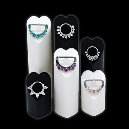3 Piece Heart Tower Clip Display Set - Khrysos Jewelry