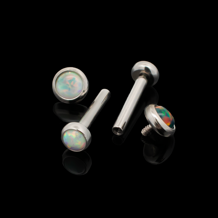 360° Bezel Set Opal Earring Base - Khrysos Jewelry