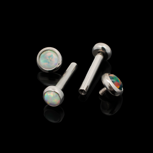 360° Bezel Set Opal Earring Base - Khrysos Jewelry